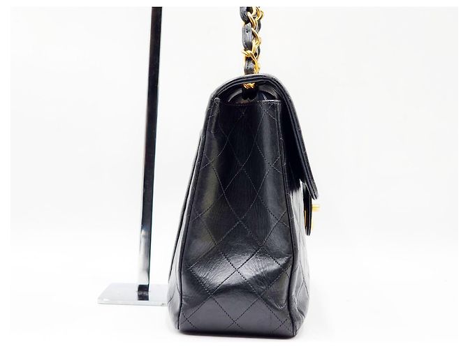 Borsa a tracolla Chanel Timeless Classic Turn Lock Maxi XL Jumbo Nero - vista 8