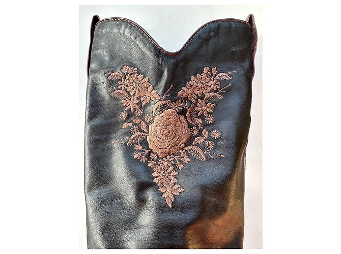 Autre Marque Botas D'Oreste de cuero marrón Castaño - vista 5