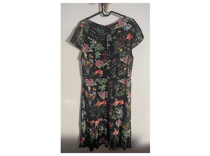 Gerard Darel Blumenkleid schwarz Viscose - Ansicht 2