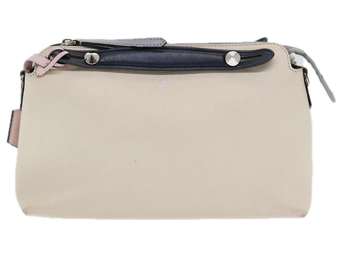 Borsa a mano FENDI in pelle beige Auth ar12221 - vista 13