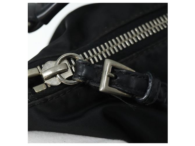 PRADA Borsa a Spalla in Nylon Nera Auth am6640 Nero - vista 11