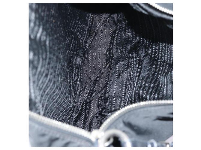 PRADA Borsa a Spalla in Nylon Nera Auth am6640 Nero - vista 12