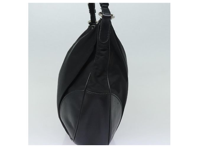 PRADA Borsa a Spalla in Nylon Nera Auth am6640 Nero - vista 3