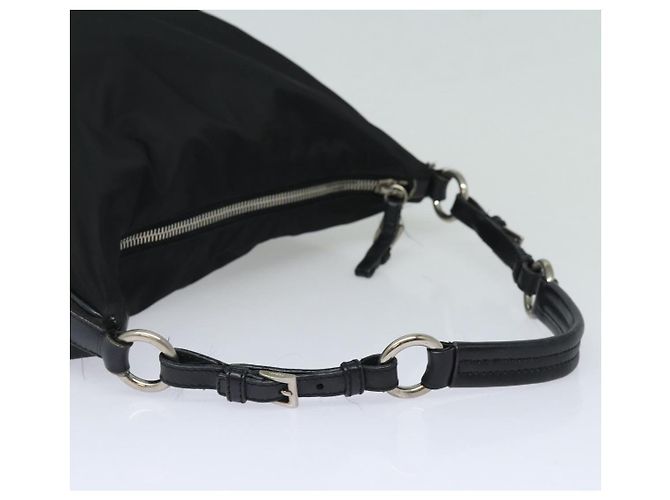 PRADA Borsa a Spalla in Nylon Nera Auth am6640 Nero - vista 7