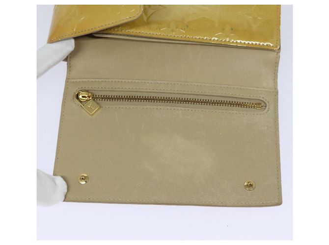 LOUIS VUITTON Portafoglio Walker Monogram Vernis Beige M91074 LV Auth ti1899 - vista 18