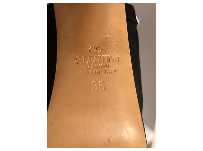 Mule con piattaforma Rockstud di Valentino Garavani Nero - vista 9