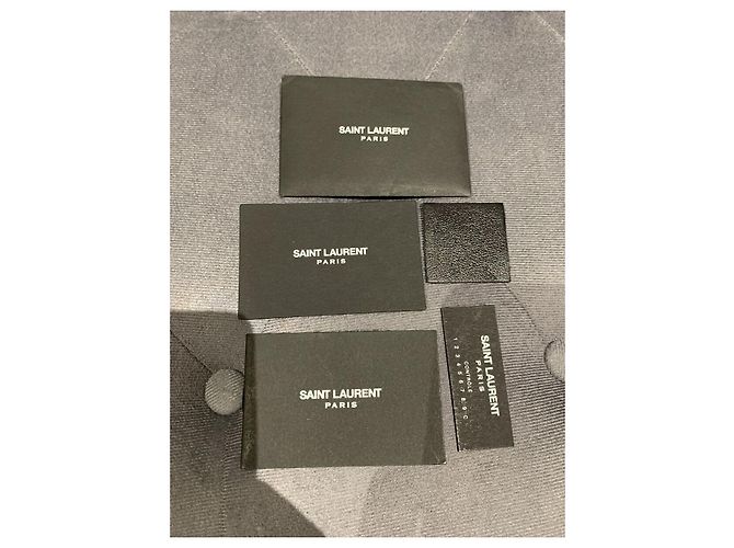 Mochila de flecos de cuero negro Yves Saint Laurent - vista 12