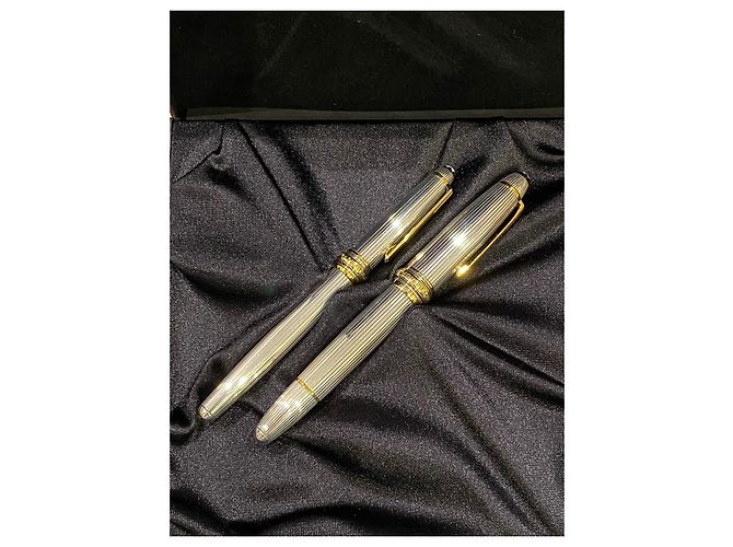 Set Montblanc meisterstuck Hochzeitsedition mit massiven Goldringen Silber Hardware Gold hardware - Ansicht 3
