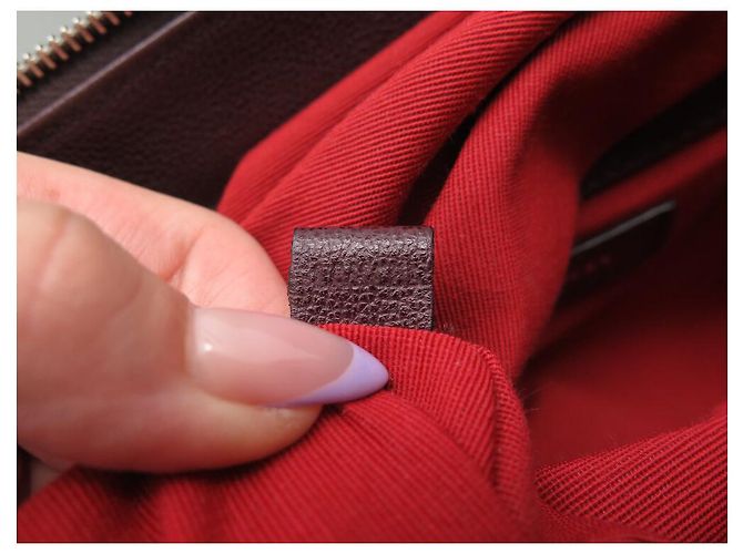 BORSA LANCEL LISON A02894 PELLE BORDEAUX CON TRACOLLA - vista 10