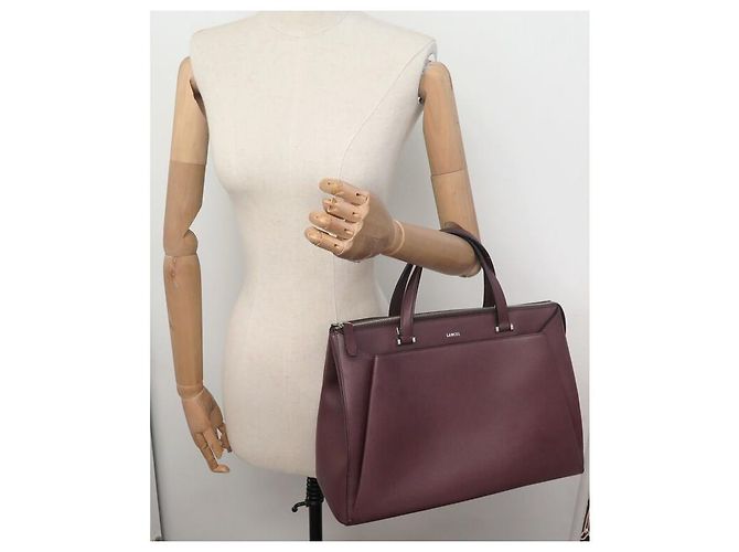 BORSA LANCEL LISON A02894 PELLE BORDEAUX CON TRACOLLA - vista 7