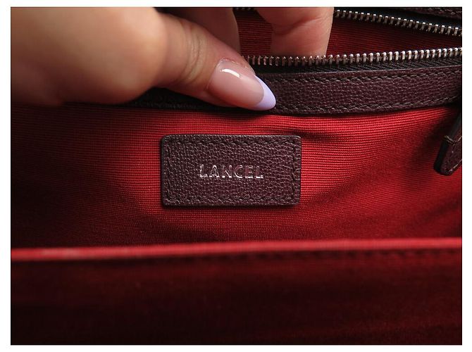BORSA LANCEL LISON A02894 PELLE BORDEAUX CON TRACOLLA - vista 9