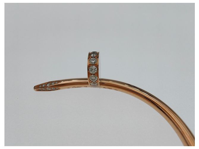 Trinity Bracciale Cartier Juste Un Clou in oro rosa 18K con diamante D'oro - vista 11