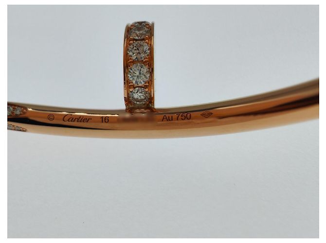 Trinity Bracciale Cartier Juste Un Clou in oro rosa 18K con diamante D'oro - vista 14
