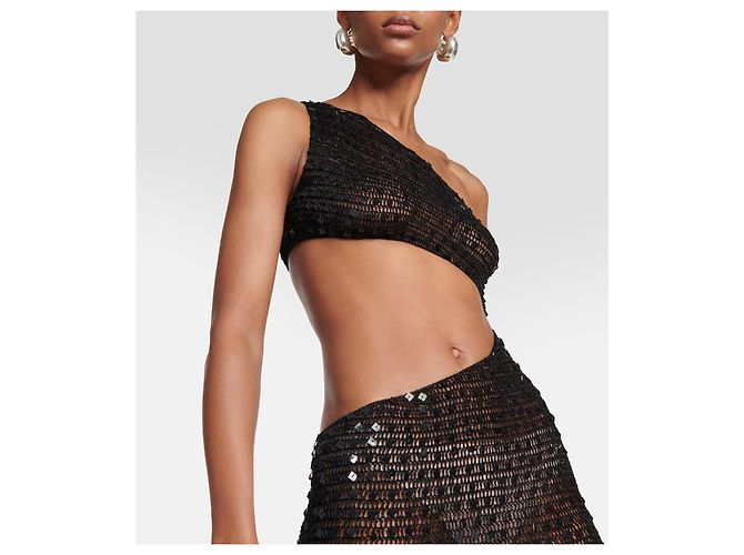 Autre Marque AYA Muse Schwarzes Pailletten Maxi Kleid - Ansicht 4