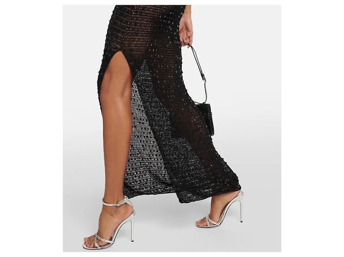 Autre Marque AYA Muse Schwarzes Pailletten Maxi Kleid - Ansicht 5