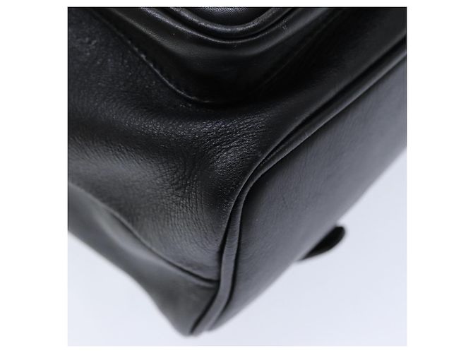 Zaino in pelle nera GUCCI Bamboo Auth am6663 Nero - vista 16