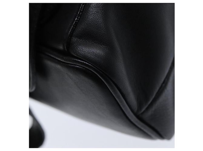 Zaino in pelle nera GUCCI Bamboo Auth am6663 Nero - vista 19