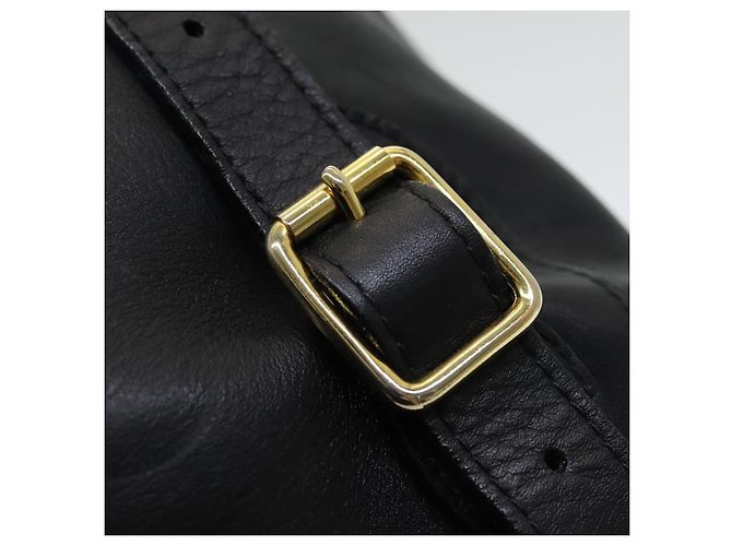 Zaino in pelle nera GUCCI Bamboo Auth am6663 Nero - vista 20