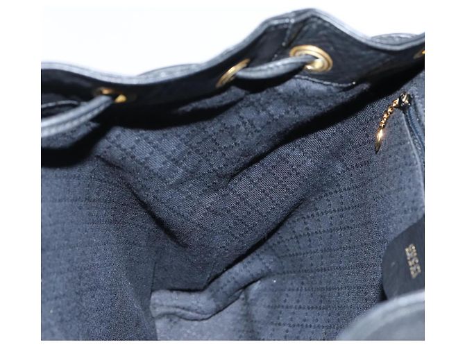 Zaino in pelle nera GUCCI Bamboo Auth am6663 Nero - vista 23