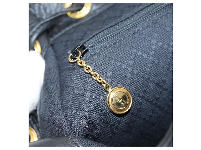 Zaino in pelle nera GUCCI Bamboo Auth am6663 Nero - vista 25