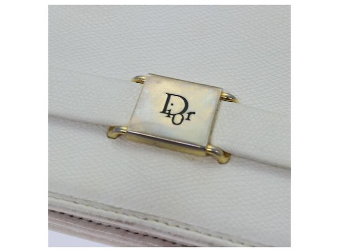 Borsa a spalla Christian Dior in pelle bianca Auth bs16301 Bianco - vista 8