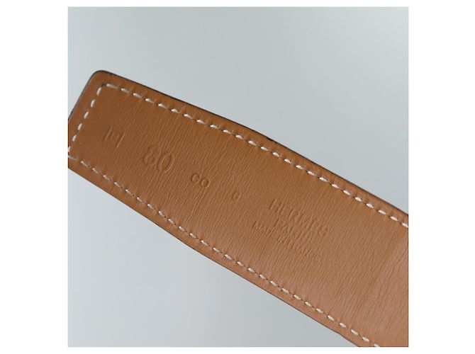 Hermès HERMES Constance Gürtel Leder 37,4"" Weiß Auth am6629 - Ansicht 10