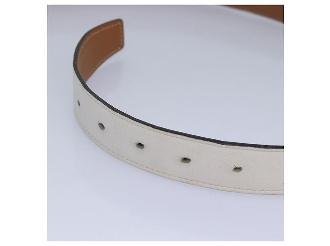 Hermès HERMES Constance Gürtel Leder 37,4"" Weiß Auth am6629 - Ansicht 7