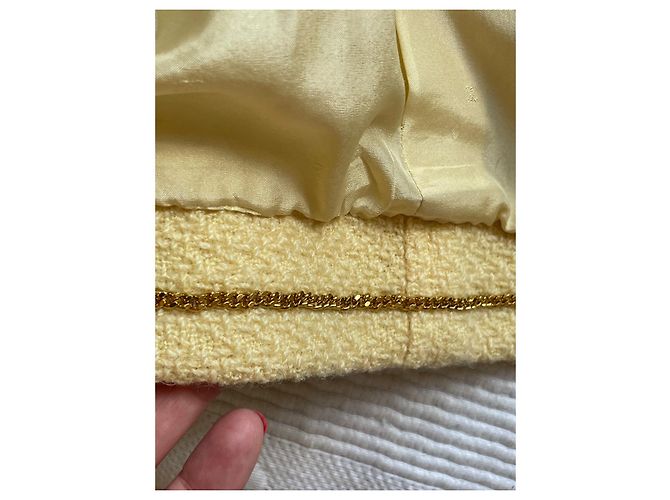 Chanel Tweed Jacke Gelb Größe 38 - Ansicht 12