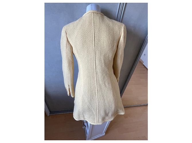 Chanel Tweed Jacke Gelb Größe 38 - Ansicht 5