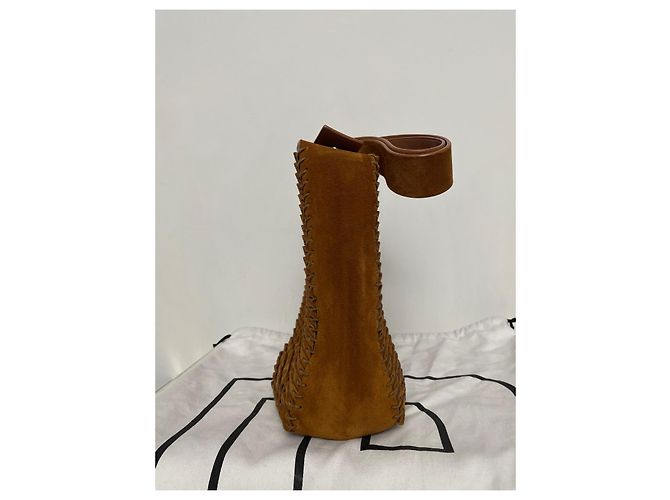 Borsa Paco Rabanne in scamosciato camel Cammello - vista 6