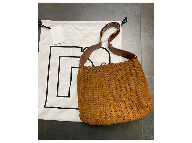 Borsa Paco Rabanne in scamosciato camel Cammello - vista 8