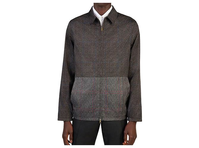 Alfred Dunhill Dunhill Herringbone Patterned Windbreaker Jacket - view 3