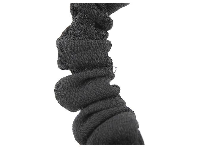 Elastico per capelli Chanel con logo in perla finta - vista 4