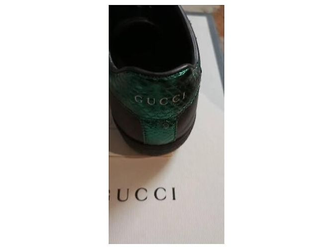 Sneaker Gucci in pelle nera Nero - vista 3