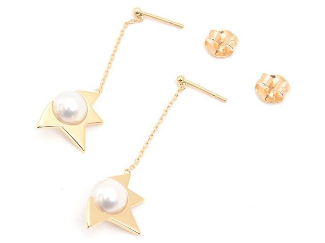 Orecchini in perla Tasaki 750YG Comet Plus D'oro - vista 2