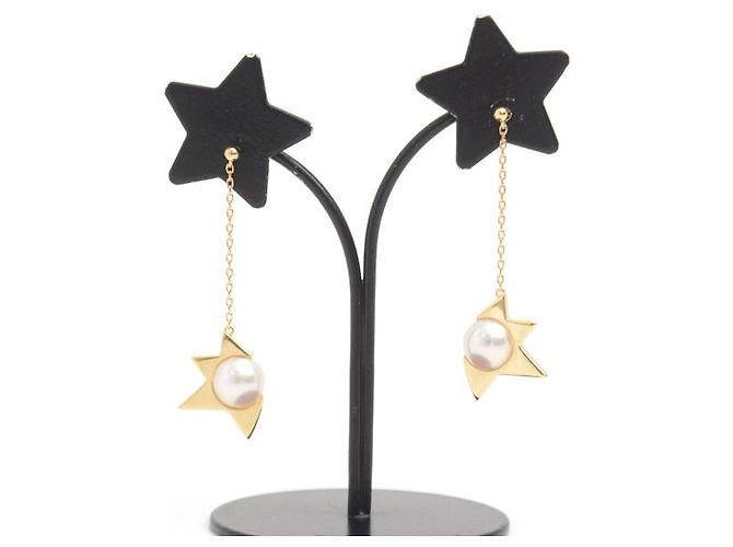 Orecchini in perla Tasaki 750YG Comet Plus D'oro - vista 5
