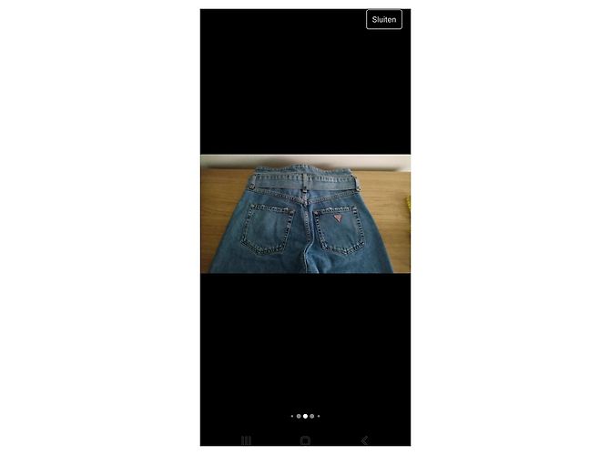 Guess High Rise Jeans Light Blue Cotton - view 5