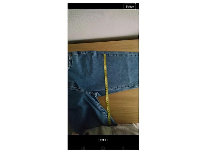 Guess High Rise Jeans Light Blue Cotton - view 8