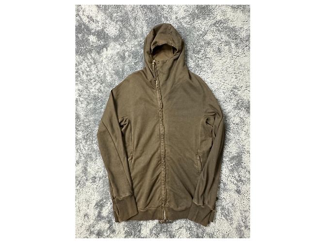 Autre Marque Brauner Hoodie mit Ninja-Reißverschluss von Boris Bidjan Saberi. - Ansicht 2