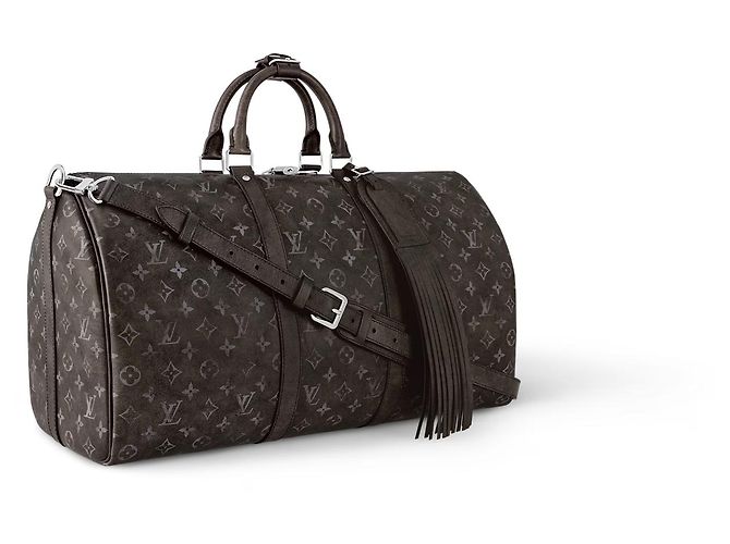 Abbesses Louis Vuitton Sac en cuir Keepall 50 cm de LV Noir - vue 2