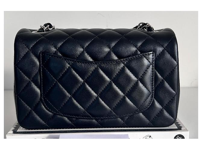 Timeless Chanel CLÁSSICO ATEMPORAL FLAP MINI RETANGULAR Preto - vista 3