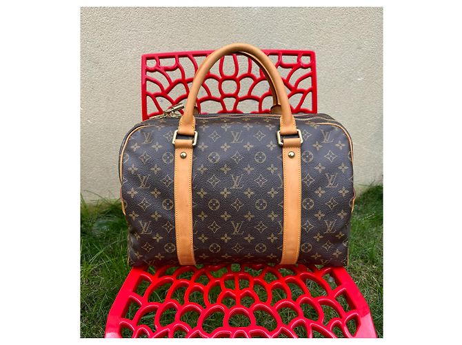 Borsa Louis Vuitton Carryall Marrone scuro - vista 3