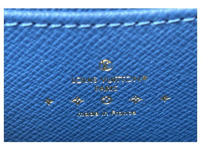 Louis Vuitton denim zippy Blu - vista 4