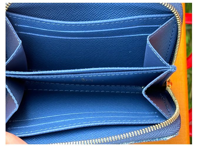 Louis Vuitton denim zippy Blu - vista 5