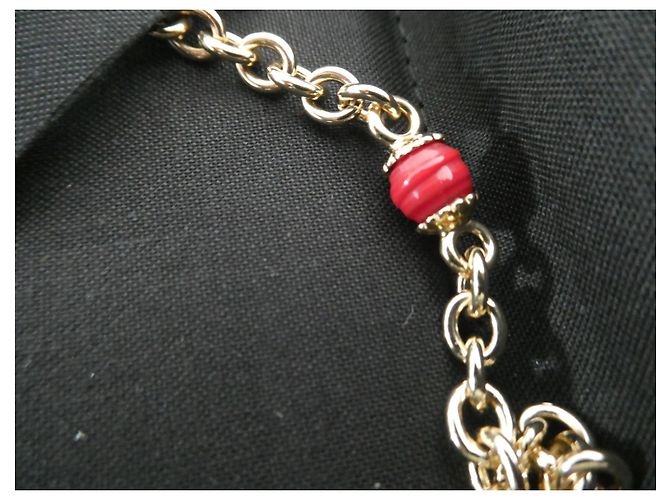 Sautoir Chanel nuovo 90 cm rosso nacarato con la sua scatola - vista 4
