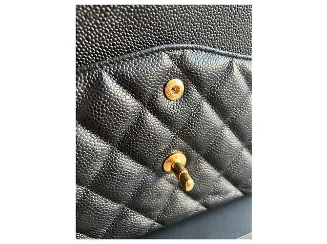 Timeless Borsa a mano Chanel in pelle di vitello grana nera Nero - vista 10