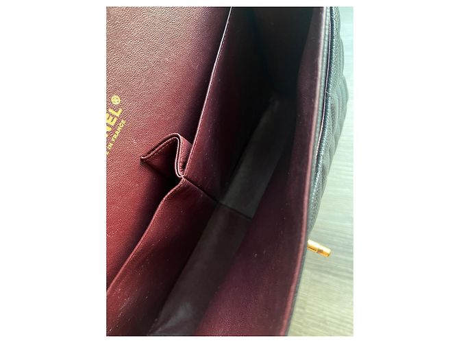 Timeless Borsa a mano Chanel in pelle di vitello grana nera Nero - vista 12