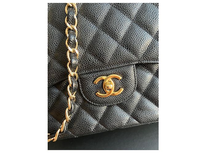 Timeless Borsa a mano Chanel in pelle di vitello grana nera Nero - vista 3