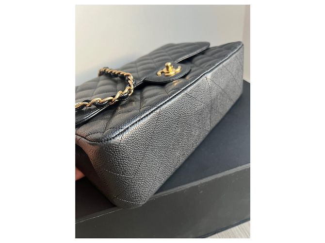 Timeless Borsa a mano Chanel in pelle di vitello grana nera Nero - vista 4