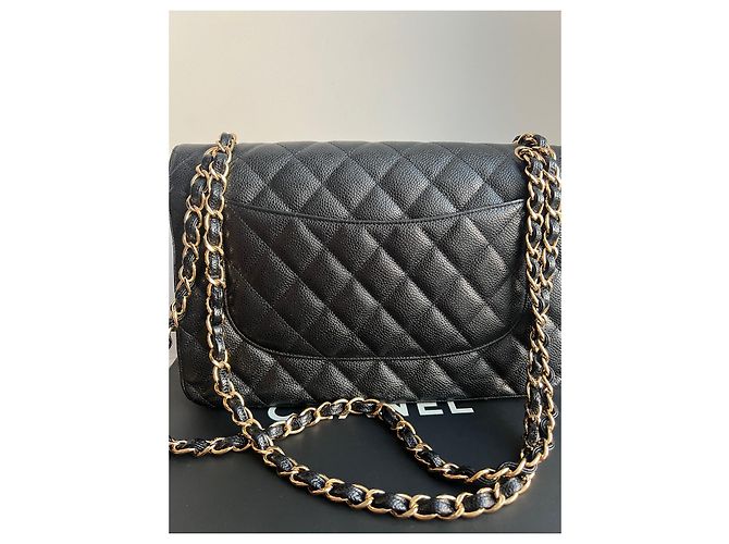 Timeless Borsa a mano Chanel in pelle di vitello grana nera Nero - vista 5